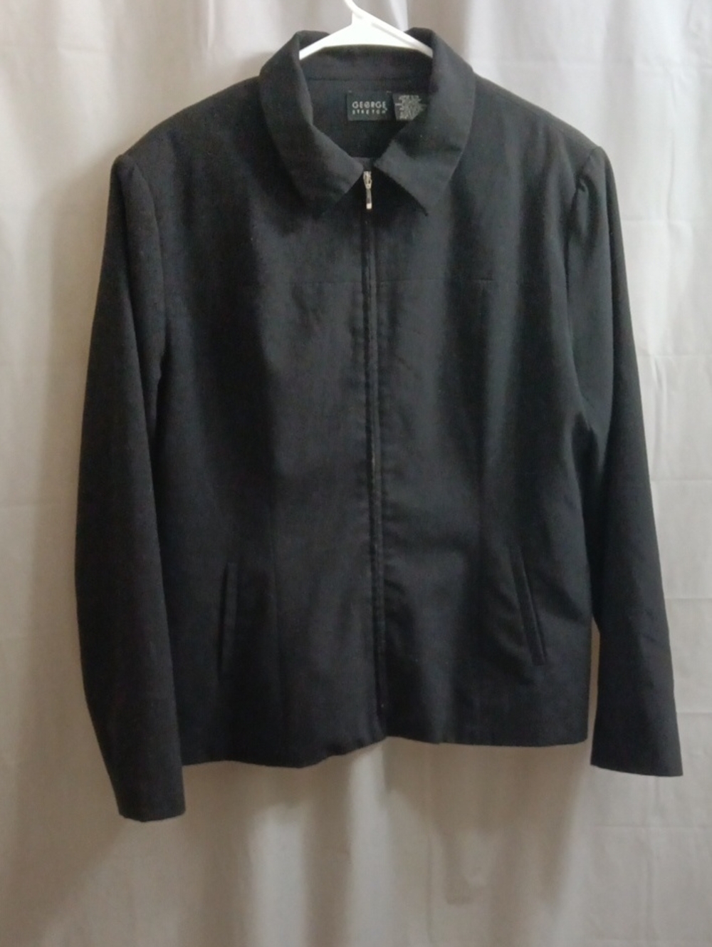 George Stretch Black Women's Zip-Front Jacket